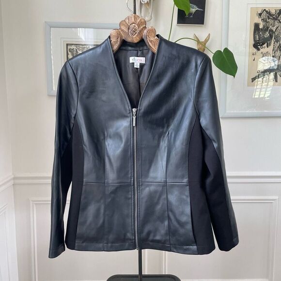 Denim&Co Jackets & Blazers - D&Co Denim & Co Faux Vegan Leather Jacket M